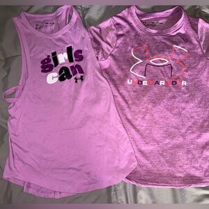 Girls’ Under Armour lot small tank xs t-shirt great shape